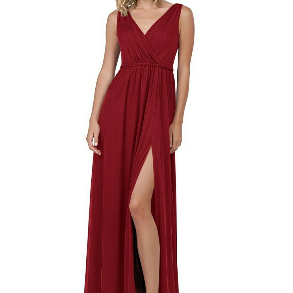 Azazie Tanicia Bridesmaid Dress Burgundy